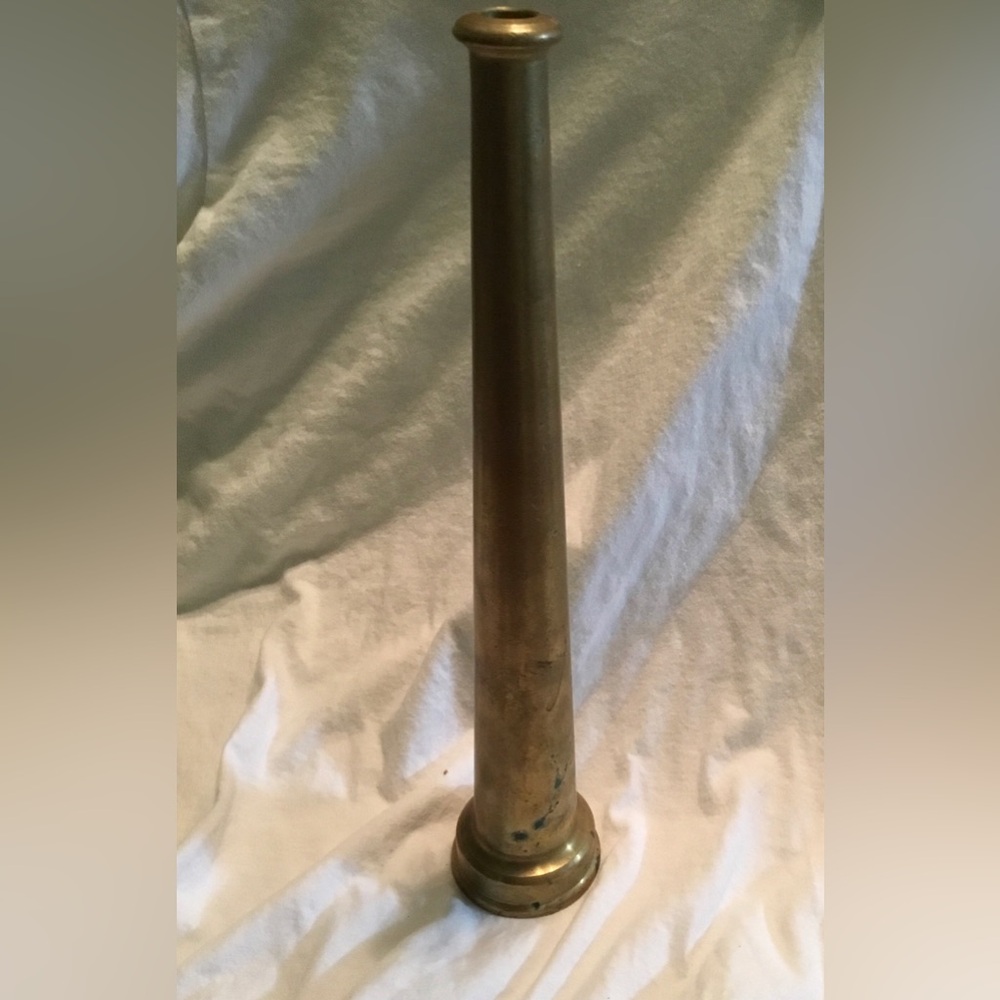 Vintage Brass Fire Nozzle, 12”